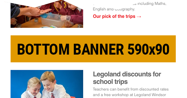 Group Leisure e-newsletter bottom ad placement