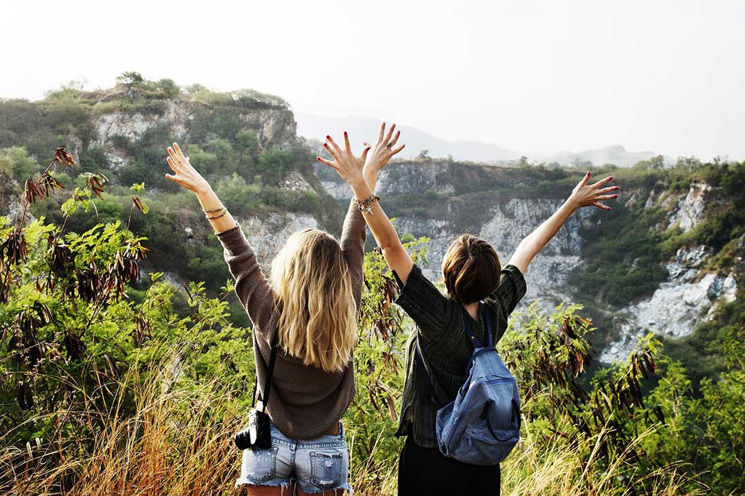 Teenagers outdoors