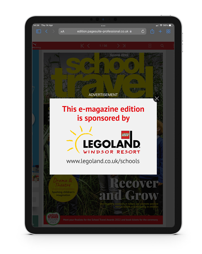 e-mag sponsorship on iPad